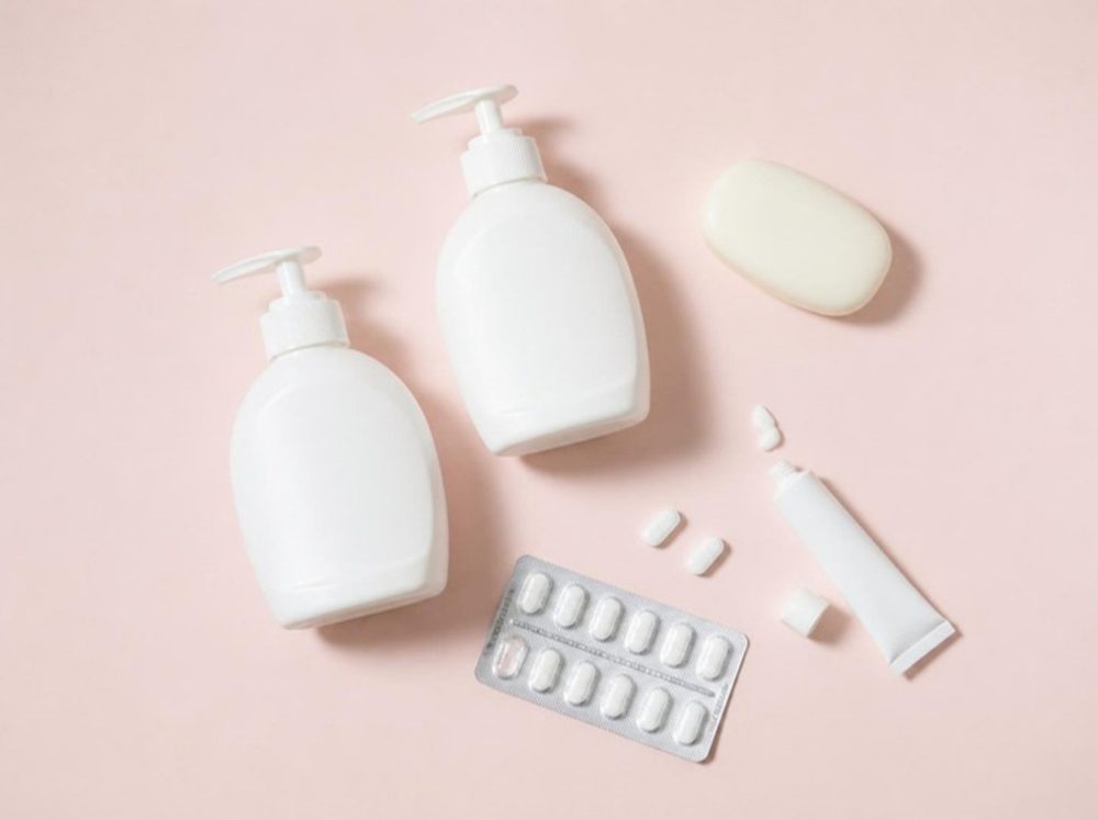 Zeepjes, wasgels, cremes en antibiotica